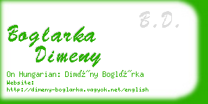 boglarka dimeny business card